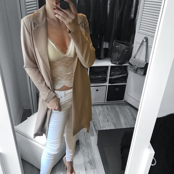 Jackets & Blazers - LAST 1✨Latte Tan Tie Waist Belt Jacket Coat